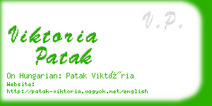 viktoria patak business card